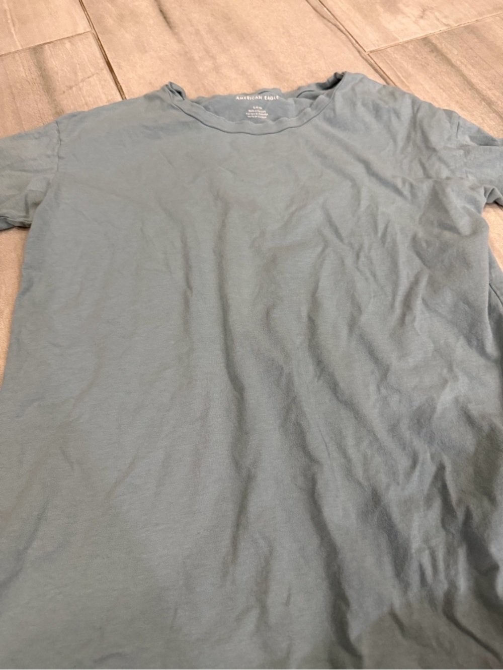 American Eagle Outfitters Men's Crew Neck Tee - Dusty Blue Gray